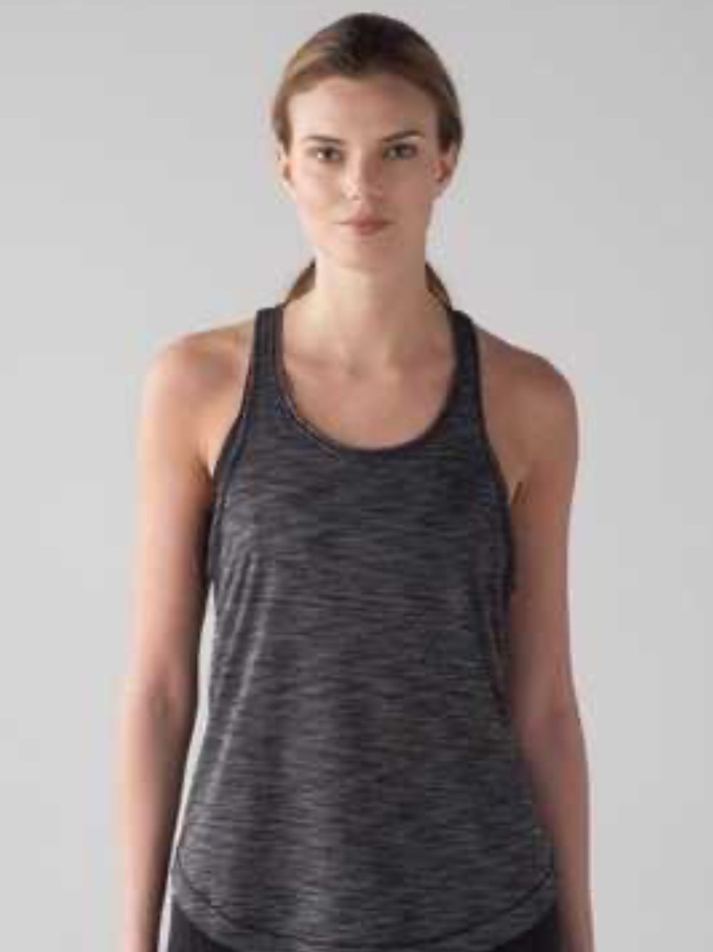 Lululemon Long Distance Tank Heathered Black & Gray Size 2